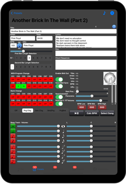 iPad Preset Editor